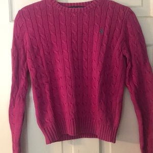 Size M Cable Knit Ralph Lauren Polo Sweater